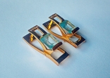 Золотой набор с голубыми топазами., фото №9
