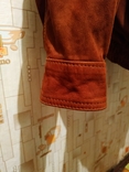 Куртка кожаная VIA MONTENAPOLEONE натуральная замша p-p XXL(состояние!), фото №6
