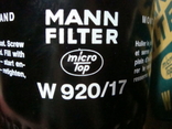 MANN-FILTER W 920/17 Масляный фильтр DODGE FORD JEEP LADA LANCIA MG RENAULT SEAT TOYOTA, фото №6
