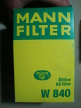 MANN-FILTER W 840 Масляный фильтр CITROEN DAF PEUGEOT, фото №4