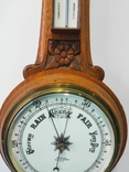 84 см F.P.WellS Старовинний англійський барометр з термометром, photo number 5