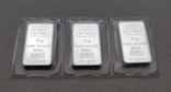 Слитки серебро 999 вес 10 грамм 3 шт, фото №2