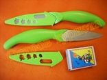 Нож грибника с ножнами зеленый, фото №3