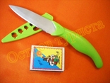 Нож грибника с ножнами зеленый, фото №4