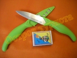 Нож грибника с ножнами зеленый, фото №2