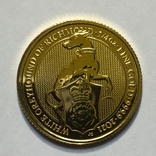 Золотая монета Великобритании Белая борзая 2021 г.1/4 OZ(7,78 гр.), фото №5