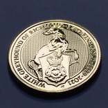 Золотая монета Великобритании Белая борзая 2021 г.1/4 OZ(7,78 гр.), фото №6