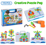 Мозаика конструктор с шуруповертом Creative Puzzle 193 детали, numer zdjęcia 2