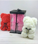 Мишка из 3D роз 25 см в красивой подарочной упаковке мишка Тедди из роз, фото №4