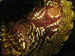 Настенная Венецианская маска   - золотой декор -  высота - 14 см.,- фарфор., фото №5