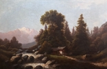 Картина. Альпійський пейзаж. Zopf J. (1838-1897). Кін. XIXст. (1185*815), фото №2