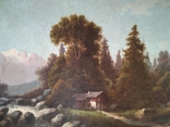 Картина. Альпійський пейзаж. Zopf J. (1838-1897). Кін. XIXст. (1185*815), фото №4