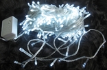 Новогодняя гирлянда на 300 лампочек LED  25 м. .Холодно белый свечения ., фото №4