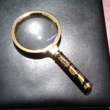 Лупа 6-кратная, новая, диаметр 80 мм., ручка "золотой дракон", фото №3