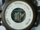 60 см Эксклюзивные резные парные барометр и термометр XIX века, фото №5