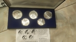 Олимпиада 80 полный набор серебро в 5 фирменных коробках, фото №5