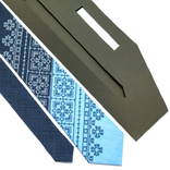 Вузька вишита краватка Сніжко, фото №3