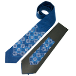Вишита краватка з льону №676, фото №2