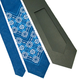 Вишита краватка з льону №676, фото №4