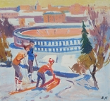 V.Knyshevsky "Vacation", oil on canvas 45 * 50cm, photo number 2