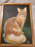 Картина маслом "Рыжая кошка" 2005 год Ткаченко, фото №2