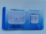 Бриллиант натуральный с сертификатом HRD, 0.21ct/K/VS2, фото №2