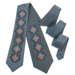 Вишита краватка з льону №928, фото №2