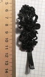 Металлическая заколка для волос с камушками, автомат, фото №5