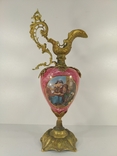 Бронзова вінтажна ваза з керамікою арт. 0115, фото №2