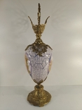 Бронзова вінтажна ваза з керамікою арт. 0120, фото №5