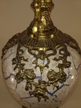 Бронзова вінтажна ваза з керамікою арт. 0120, фото №7