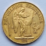 20 франков. 1897. Ангел. Франция. (золото 900, вес 6,45 г), фото №2