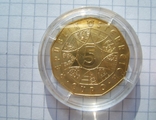 Австрия 5 евро 2005 г. позолоченное серебро KM#3117, 100-ие лыжного спорта., фото №5