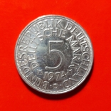 5 марок 1974 г. D - двор Мюнхен, фото №2