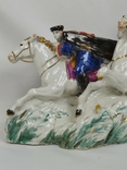Статуэтка Казаки на конях. Джигитовка. Агитационный фарфор, фото №6