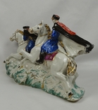 Статуэтка Казаки на конях. Джигитовка. Агитационный фарфор, фото №9