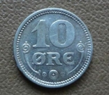 10 эре 1918 Дания серебро, фото №2