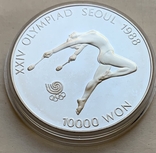 Монеты 10000 вон, 6 штук, серебро 925, вес 33,4 грамма, Олимпиада Сеул 1988 год, фото №8