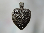 Кулон сердечко серебро, фото №2