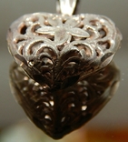 Кулон сердечко серебро, фото №5