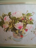 Вишита картина букет з квітами, фото №2