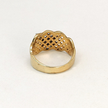 Винтажное золотое (10к) кольцо с бабочкой и бриллиантами, фото №5