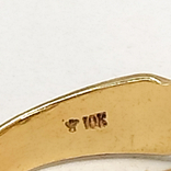 Винтажное золотое (10к) кольцо с бабочкой и бриллиантами, фото №6