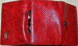 Кожаный красный кошелек, фото №7