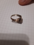 Советское кольцо с камнем (Серебро), фото №3