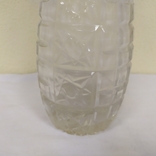 Хрустальная ваза с металлическим ободком. Высота 28см, фото №4