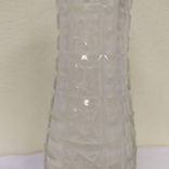 Хрустальная ваза с металлическим ободком. Высота 28см, фото №5