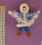 Девочка со снежинками, ватная игрушка, фото №2