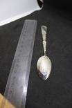 Серебрянная ложечка ручная работа  925 проба вес 19 .5 и13 см длинна, фото №7
