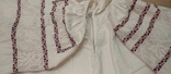 Сорочка выбита белым по белому.(сверху коленкор низ полотно), фото №8